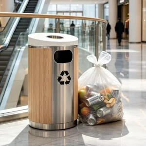 Large Clear Trash Bags for Offices Plastic Garbage Bags and Trash Can Liners