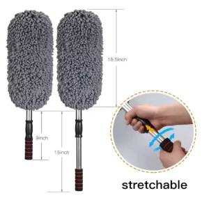 Large Extendable Microfiber Car Duster for Exterior and Interior Dust Cleaning