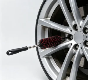 Large-Head Wheel Rim Cleaning Brush with Rustproof Handle and Scratch-Free Bristles