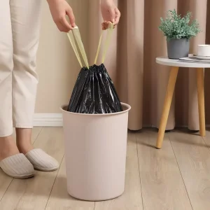 Large Heavy Duty Black Plastic Trash Bag Contractor Garbage Bin Liner