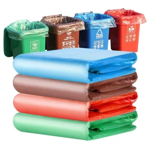 Large Heavy Duty Colorful Plastic Trash Liner Bags 33-70 Gallon 100-400 Liter Embossed