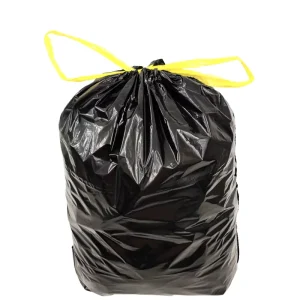 Large PE Drawstring Garbage Bags 5/13/30/39 Gallon Bin Liner Heavy Duty Refuse Trash Bags