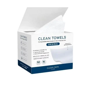 Large Pack 50 Disposable Viscose Fiber Soft Tissues Boxed Beauty Face Washing Absorbent Towels 25.5x30cm