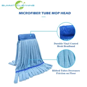 Large Professional Microfiber Mops Cleaning Floor Industrial Commercial Wet Replacement Tube Head Mop Supplier
