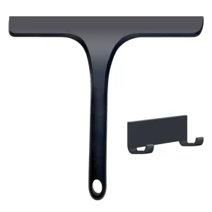 Large Size 11 Inch Silicone Glass Shower Window Squeegee Table Cleaning Shower Room Glass Wiper Black