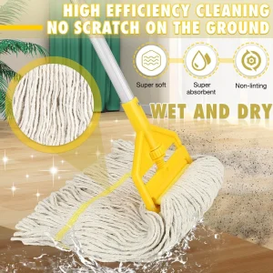 Large Size Absorbent Mop Flexible Rotating Head Multi Purpose Floor Washing Mop