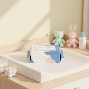 Large Size Thick 80pcs Per Bag Biodegradable Ultra Gentle Soft Baby Wet Wipes for Hands Mouth Daily Care