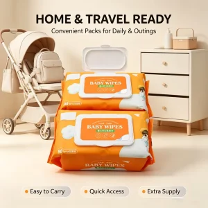 Large Size Thick Soft Baby Wet Wipes Paraben Free Disposable Infant Wipes Baby Bath Cleansing Body Care Products