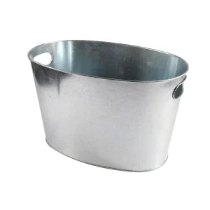 Large Tin Beer Barrel Ice Bucket Eco Friendly Modern Design Party Use OEM ODM Available Galvanized Iron Stocked