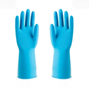 Latex Diamond-Texture Waterproof Gloves for Kitchen Cleaning, Gardening, and Laundry, Sizes S-XL
