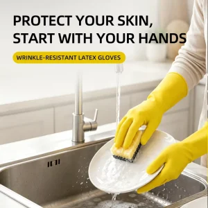 Latex Household Rubber Cleaning Gloves