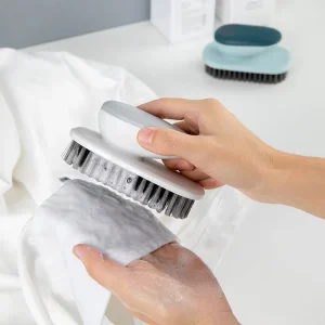 Laundry Brush with PBT Bristles for Collars and Sleeves, Plastic Handle, 6.5 x 11.5 cm
