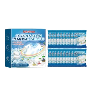 Laundry Cleaning Tablets Cleans Clothes Removes Stains and Grease Protects Fabrics Softens and Leaves a Fresh Scent