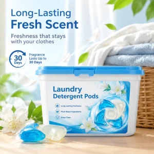 Laundry Detergent Pods 8x Cleaning Power Long Lasting Fragrance Sustainable