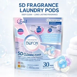 Laundry Detergent Pods OEM ODM 30pcs 5-in-1 Deep Clean Eco-Friendly Anti-Bacterial Gel Color Protection Stain Removal Long-Lasting