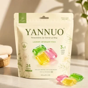 Laundry Detergent Pods Refill Liquid Resealable Zip Stand up Bag Detergent Powder Printed Packaging Bag