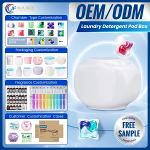 Laundry Detergent Pods in Custom Storage Box, Private Label Logo, Flexible Pack Count