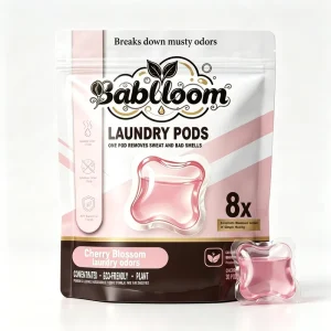 Laundry Detergent Pods with Anti-Musty Formula for Smoke and Sweat 8 Bags per Carton