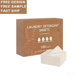 Laundry Detergent Sheets Fresh Scent Clear Home Dorm Travel Camping Hand Washing