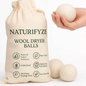 Laundry Eco Organic Wool Dryer Balls Merino Wool Felt Dryer Balls 6 Pc