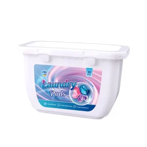 Laundry Gel Pods OEM Accepted 30 Beads Multi-Purpose High Concentration Detergent Deep Cleaning Long-Lasting Lavender Fragrance