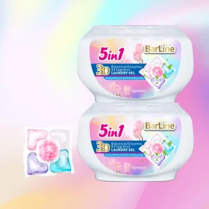 Laundry Pods Bottle Packaging 5 in 1 Liquid Detergent Capsules