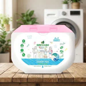 Laundry Pods with 8X Enzyme Stain Remover, Color-Safe Softener for Wool, Silk and Delicate Fabrics