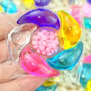 Laundry Pods with Multi-Chamber Petal-Shaped Machine Washing Special Laundry Pods for Deep Cleaning and Fragrance Washing