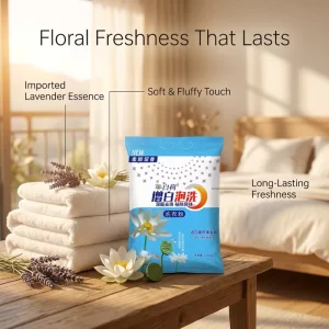 Laundry Powder Pouch Whitening and Softening Washing Powder Bulk Supply for All Machines and Hand Wash