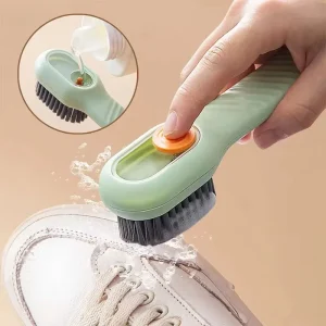 Laundry Scrub Brush with Soap Dispenser and Shoe Brush