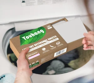 Laundry Sheet Washing Detergent Paper Soap Sheets Hypoallergenic Waterless Detergent in Sheets