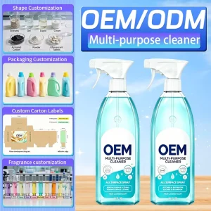 Lavender Scent All Purpose Cleaner Spray OEM Multi surface Grease Stain Remover for Kitchen Bathroom Glass Cleaning Products