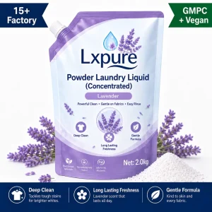 Lavender Scent Concentrated Powder Laundry Liquid Detergent Plant Based Formula Powerful Cleaning Laundry Care Supplier