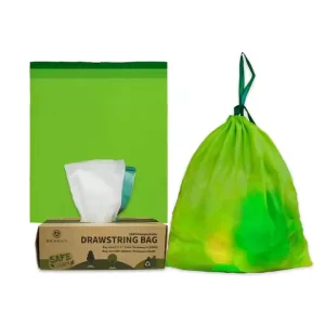 Leakproof Heavy Duty Compostable Garbage Bags Drawstring Trash Liners for Kitchen Bathroom and Office