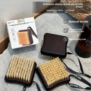 Leather Clothing Maintenance Brush Small Size Durable Pig Hair Solid Wood Polishing Soft Cleaning Brush