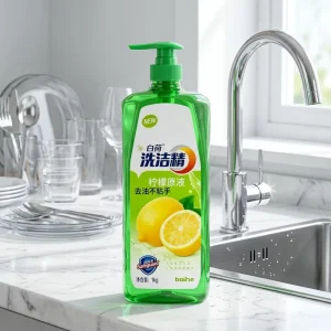 Lemon Scent Antibacterial Dishwashing Liquid Micro Particle Degreaser Non Phosphate Food Safe Kitchen Cleaner