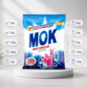 Lemon Scent Laundry Detergent Powder Bulk Packaging Low MOQ Factory Direct Export