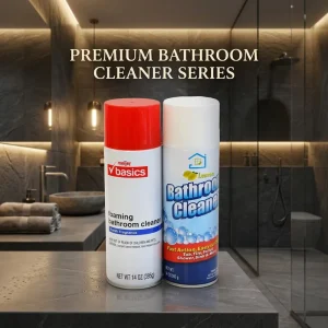 Lemon Scented Bathroom Foam Cleaner with Scrub-Free Formula, Multi-Surface Spray for Tile and Tub