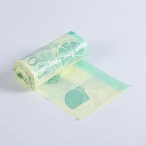 Lemon-Scented Compostable Kitchen Trash Bags with Drawstring