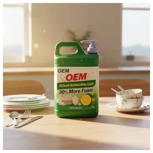 Lemon Scented Dishwashing Liquid Soap 5% 15% Active Ingredients Eco Friendly Disposable for Kitchen