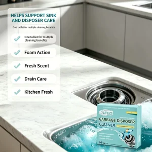Lemon-Scented Effervescent Garbage Disposal Cleaner Tablet