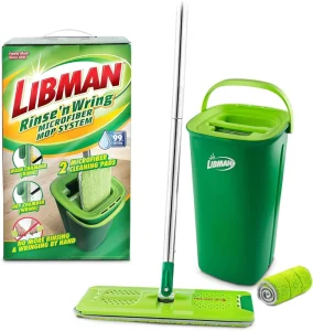 Libman Rinse ‘n Wring Mop Microfiber Floor Mop Cloth Pads 13″ X 5″ Replacement Refills Wet amd Dry Water Chambers Power Blades