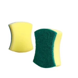 Light Duty Waist Shape Double-Sided Kitchen Cleaning Sponge Scouring Pad