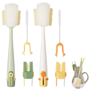 Lightweight 5-in-1 Detachable Stainless Steel Bottle Cleaning Brush