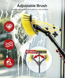 Lightweight Carbon Fiber Water Fed Squeegee Cleaning Tool Telescopic Pole for Skyscraper Window Maintenance