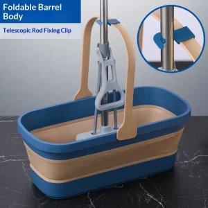 Lightweight Collapsible Storage Bucket Practical Mop Washing Basin for Apartment Indoor Sanitation Maintenance