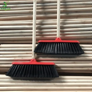 Lightweight House Cleaning Broom with Wooden Stick and Dustpan Set for Home Use
