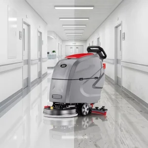 Lightweight Industrial Walk-Behind Electric Compact Floor Scrubber for Warehouse