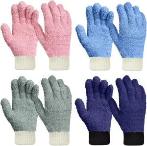 Lightweight Multi-Use Household Dust-Removal Gloves, Ultra-Fine Microfiber, Spliced Design