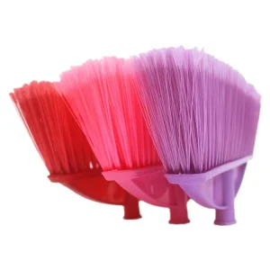 Lightweight PP and PET Broom and Dustpan Set with Wooden Handle and Flagged Bristles